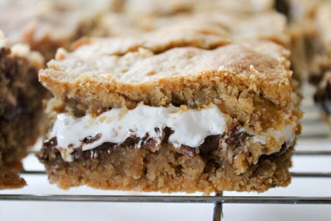 Peanut Butter S'mores Bars - The perfect way to enjoy S'mores all year round!