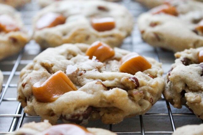 Salted Caramel Pecan Chip Cookies from The Salted Cookie