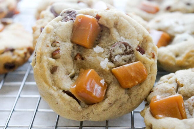 Salted Caramel Pecan Chip Cookies from The Salted Cookie