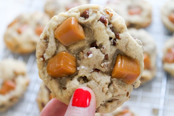 Salted Caramel Pecan Chip Cookies from The Salted Cookie