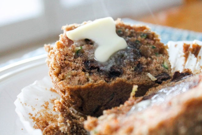 Zucchini Chocolate Chunk Muffins