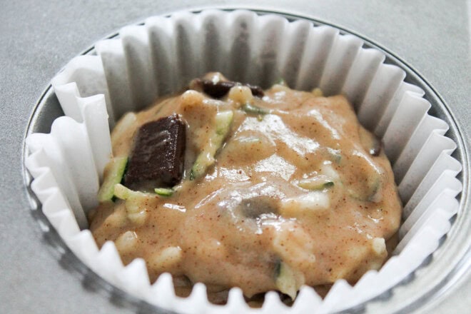 Zucchini Chocolate Chunk Muffins