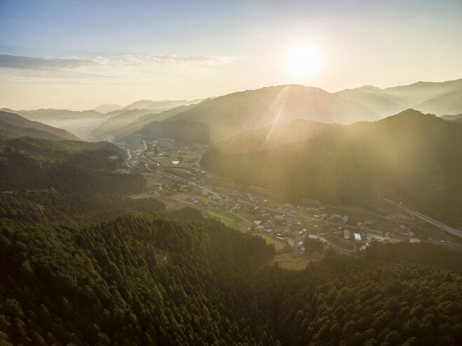 西粟倉村 空撮