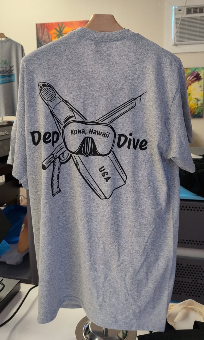 heather dive shirt made in kona