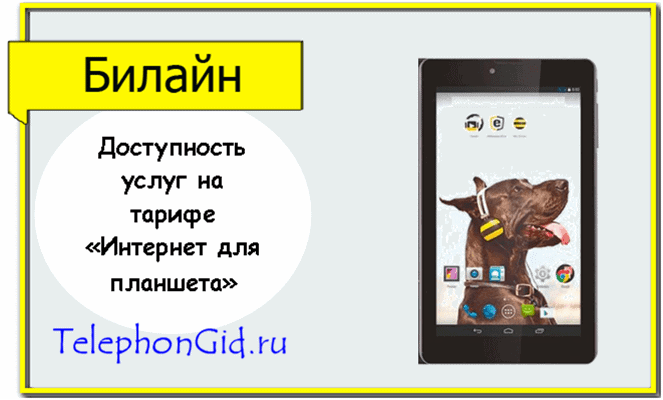 Интернет для планшета Билайн
