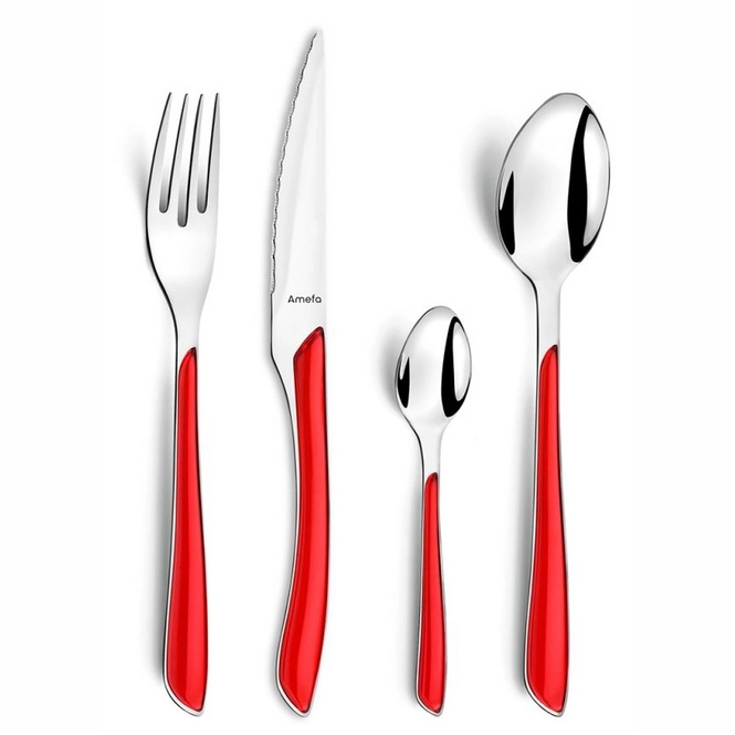 Ménagère 24 Pièces - Eclat Rouge