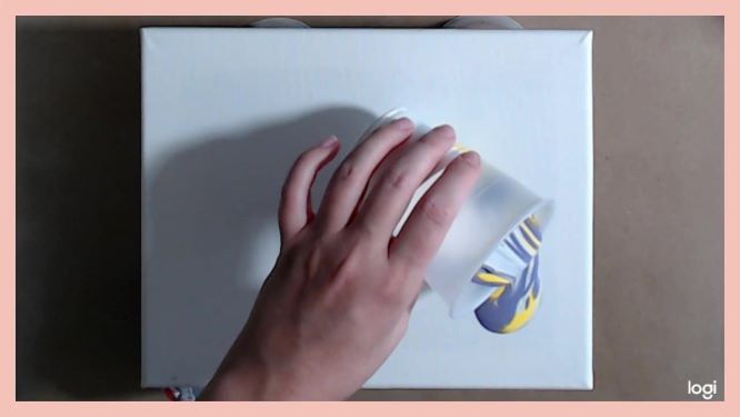 dirty pour in progress