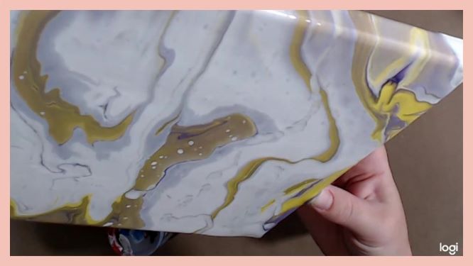 dirty pour in progress