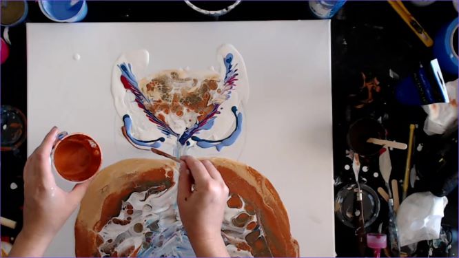 painting the owl's head