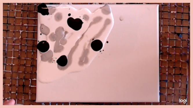 swipe moon painting in progress