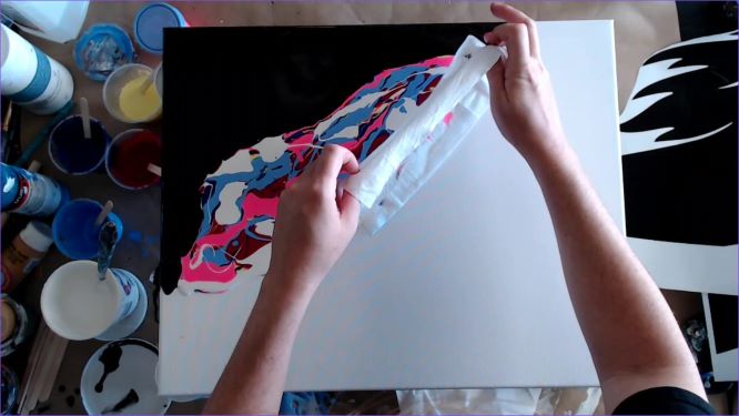 swipe the mane out on your unicorn painting