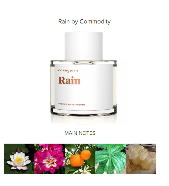My Favorite Yoga Perfume Rain by Commodity Scentbird Blog