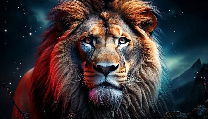 A majestic, mystical lion 57012 A majestic mystical lion 57012