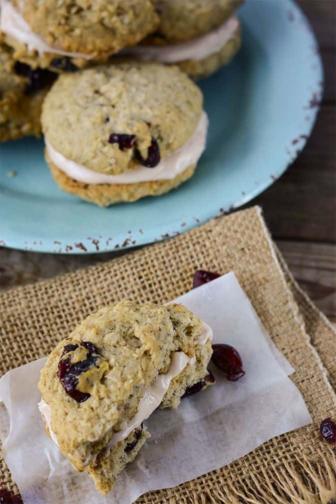 Cranberry Oatmeal Sandwich Cookies Vegan Gluten-Free
