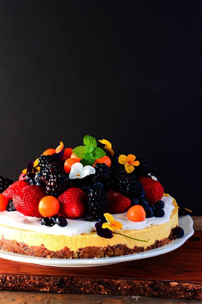Gluten-Free Vegan Mango Cheesecake