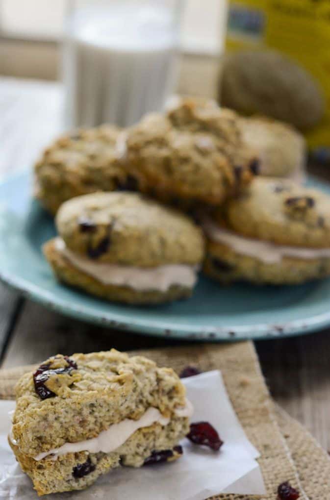 Cranberry Oatmeal Sandwich Cookies Vegan Gluten Free