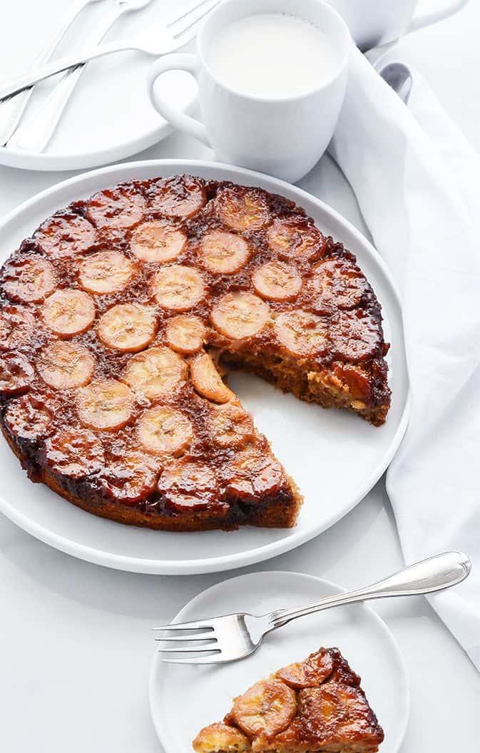 Banana Upside Down Cake (Gluten-Free and Vegan)