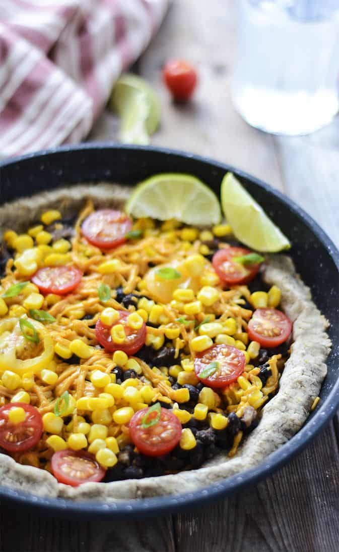 Gluten-Free Black Bean Skillet Pizza