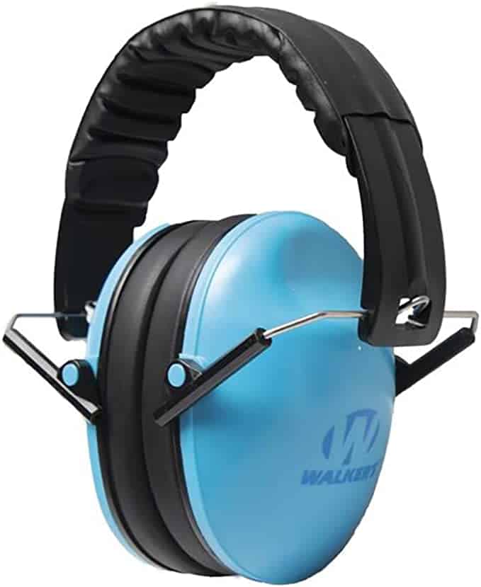 blue baby headphones with black band