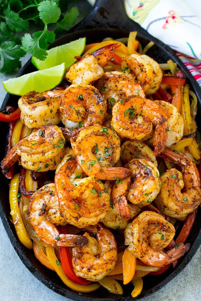 shrimp fajitas