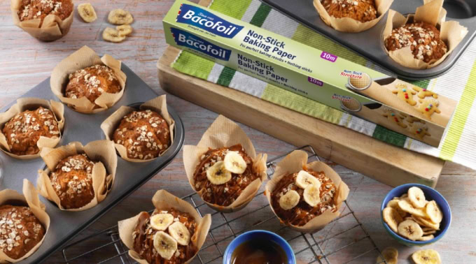 Bacofoil®Salted Caramel Banana Muffins Recipe