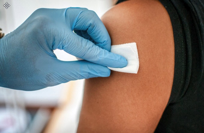 A person got a injection for Hepatitis A .