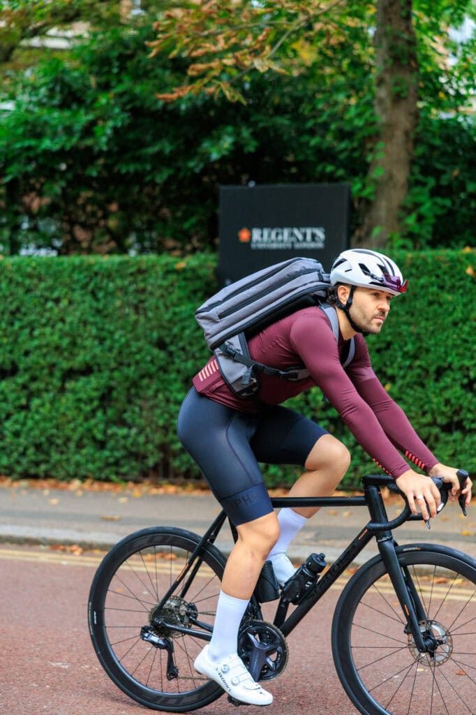 Slate grey commuter backpack