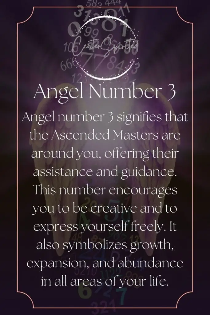 angel number 3 meaning