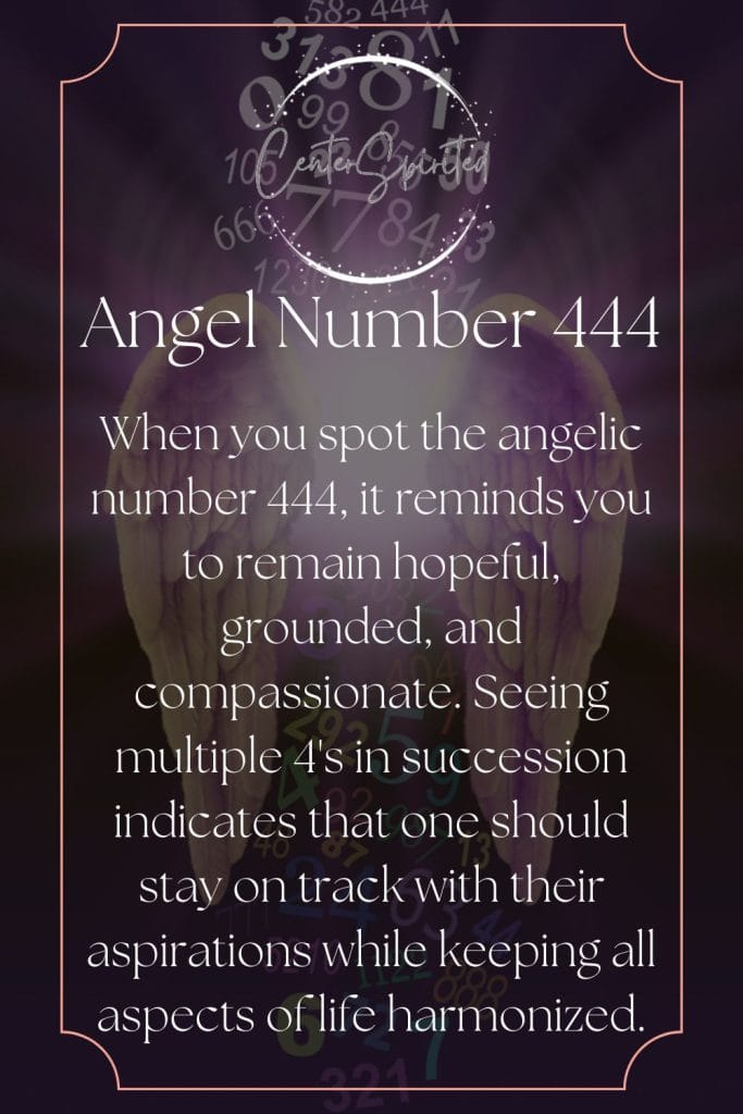 angel number 444 meaning