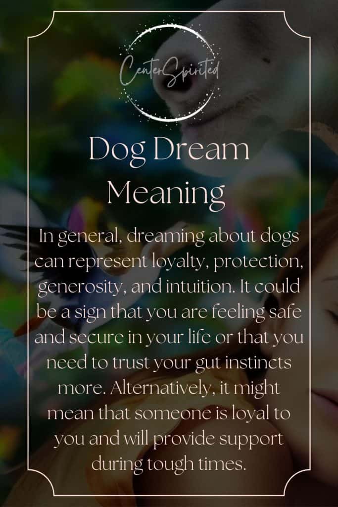 what does it mean when you dream about a dog