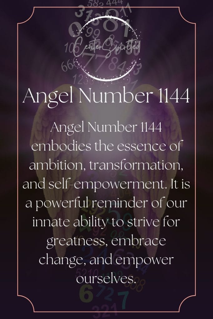 angel number 1144 meaning