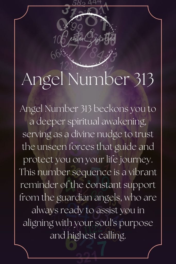 angel number 313 meaning