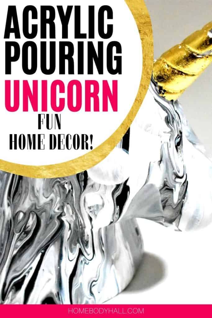 Acrylic Pouring Unicorn Fun Home Decor