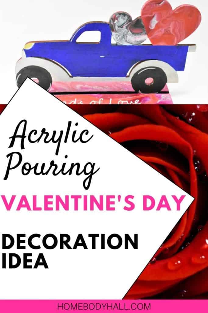 Valentine's Day Decoration Idea - Acrylic Pouring