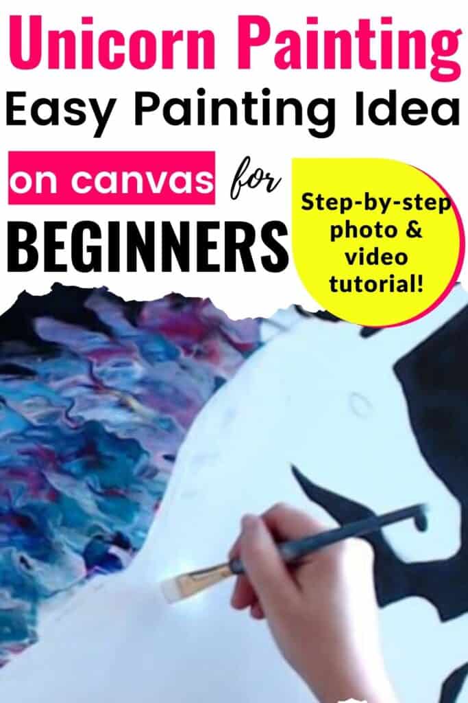 Unicorn Painting Easy Painting Idea on Canvas for Beginners