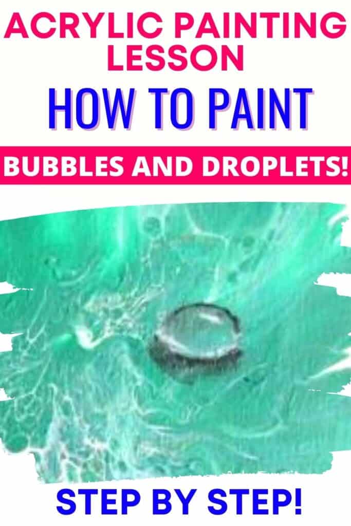 Acrylic Painting Lesson: How to Paint Bubbles and Droplets! Step by step!