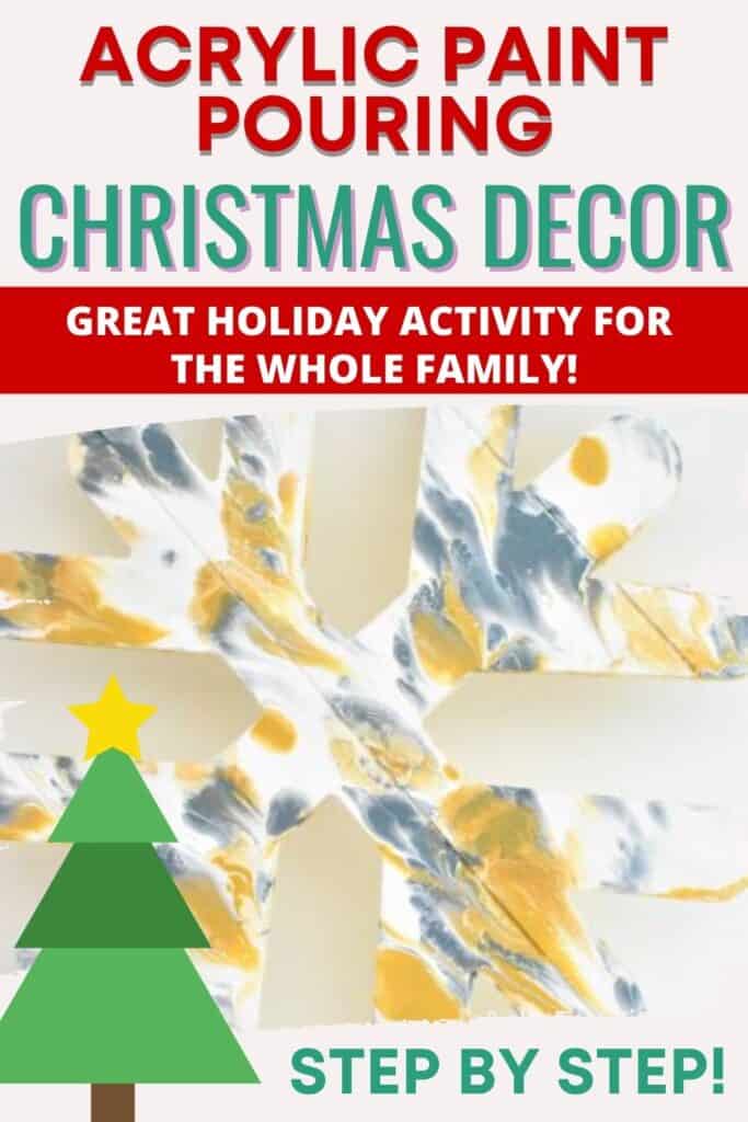 Acrylic Paint Pouring Christmas Decor! Easy and Fun for the whole family!