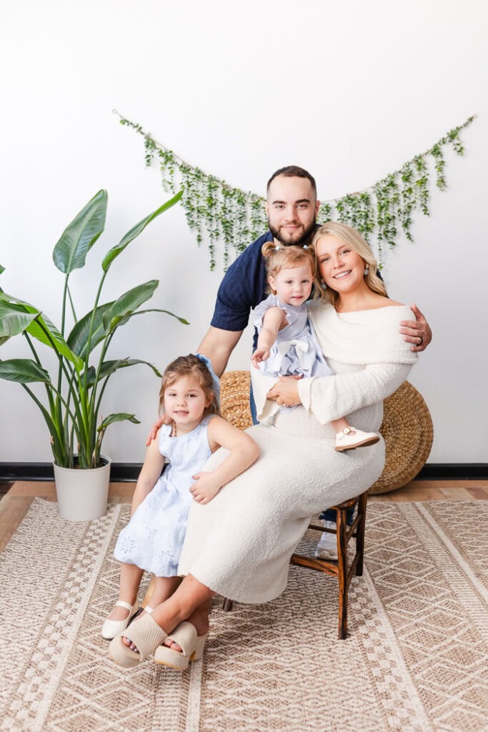 Connecticut family photographer studio spring minis with young children