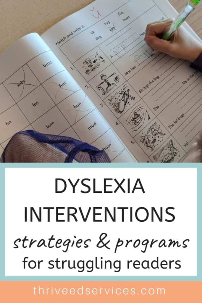 dyslexia interventions and programs - reading interventions for struggling readers