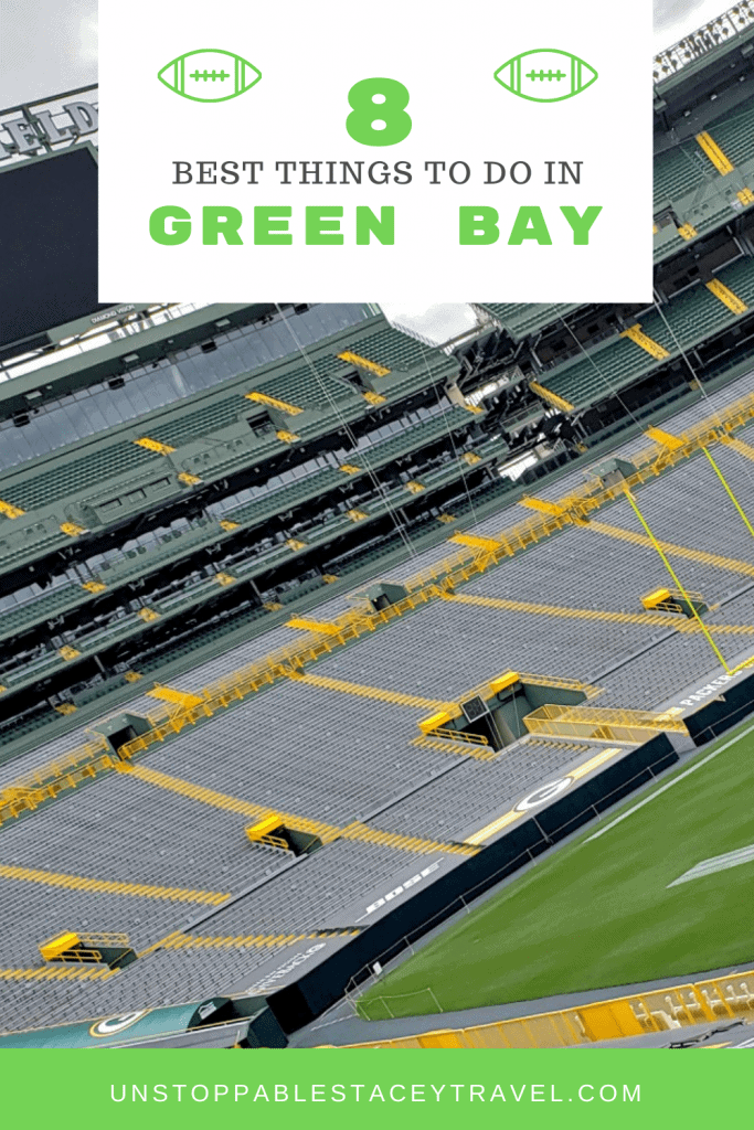 PIN THIS: 8 best things to do in Green Bay with photo of Lambeau Field stadium