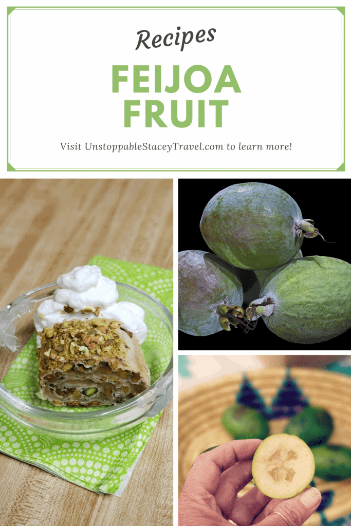 Instagram post with images of feijoa strudel, feijoa dessert recipes