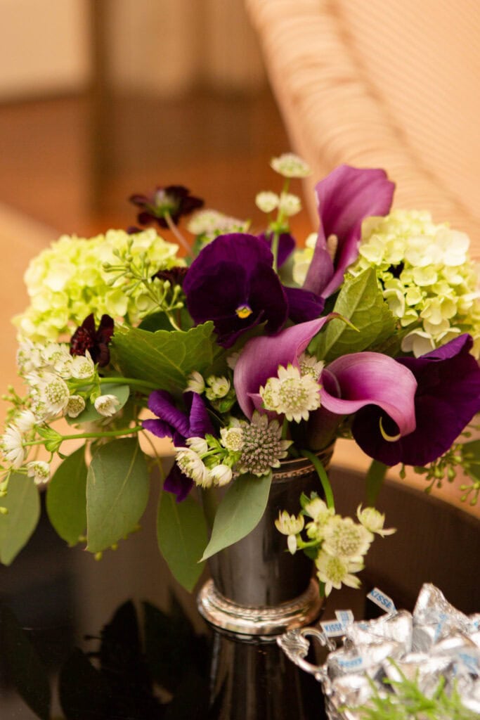 holiday entertaining floral arrangement