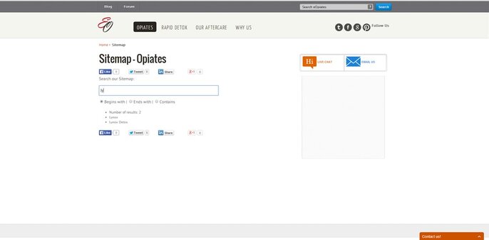 eOpiates instant search