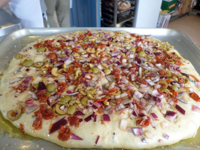 Focaccia recipe - add the toppings