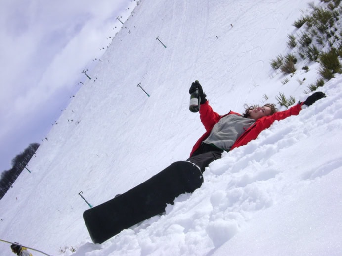 Getting ski fit. Melanie May on the ski slopes in Argentina.