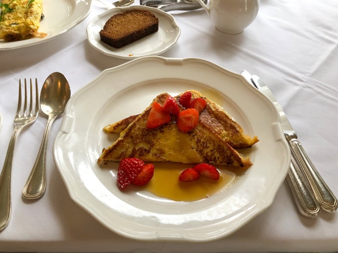 Breakfast at the Glenlo Abbey Hotel.