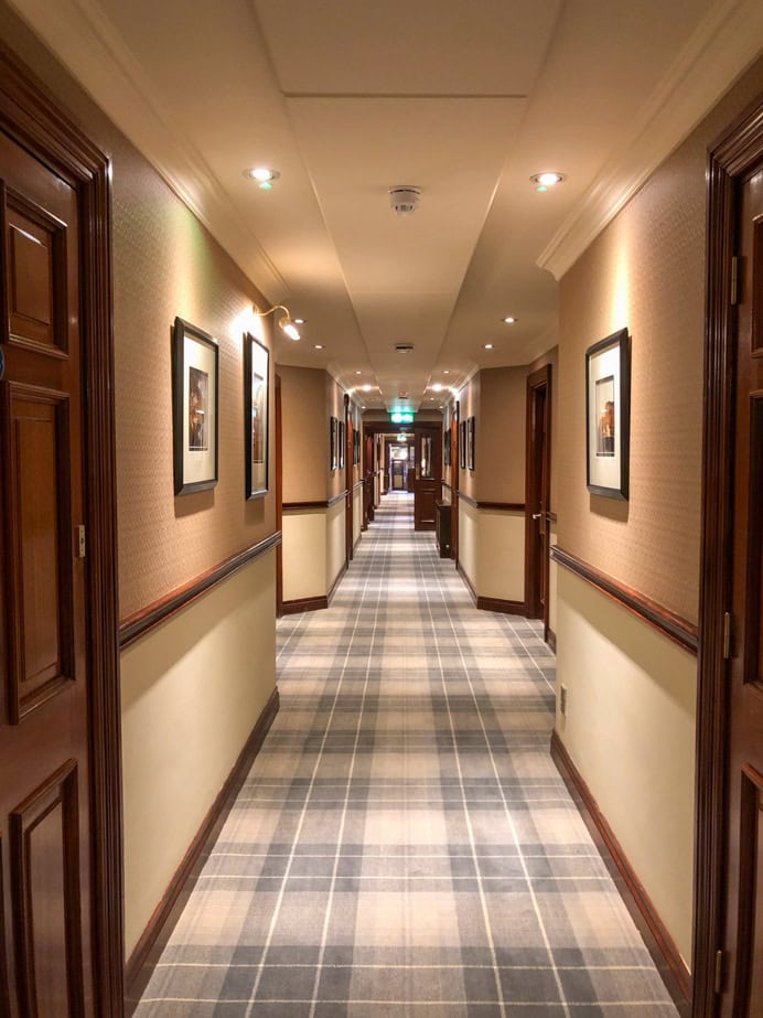 Glenlo Abbey Hotel empty corridors