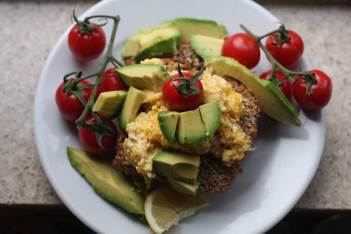 Scrambled Eggs Avocado Toast Recipe