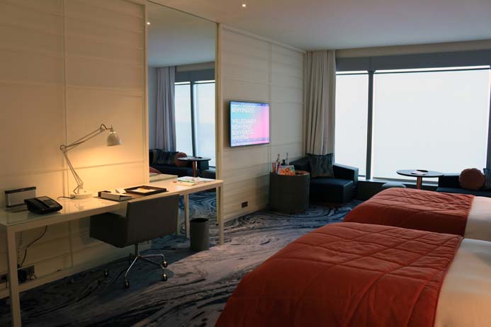 W Hotel Barcelona review the wonderful room amenities and working desk