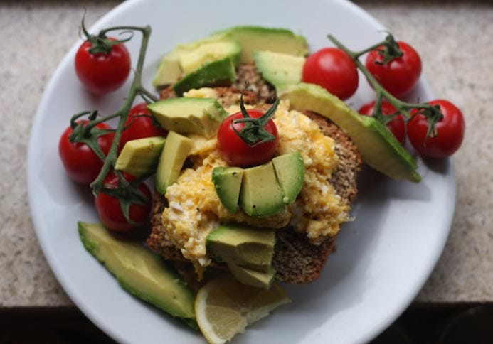 Scrambled Eggs Avocado Toast Recipe